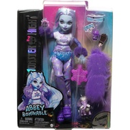 Monster High Doll, Abbey Bominable Yeti with Pet Mammoth Tundra & Accessories Including Furry Scarf 