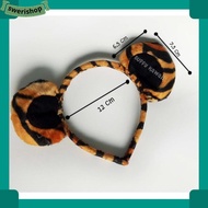 Premium Headband Round Pattern Tiger Leopard Ear Headband Tiger Zootopia Safari Party Halloween Kids
