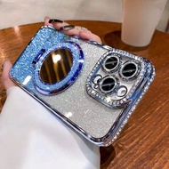 Luxury Electroplated Rhinestone Glitter Apple Phone Case Compatible With IPhone 17 16E 15 14 13 12 1