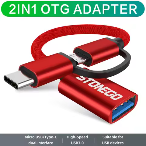 STONEGO 2 in 1 USB 3.0 OTG Adapter Cable USB Type C Micro USB To USB 3.0 Adapter Converter Cable Dat