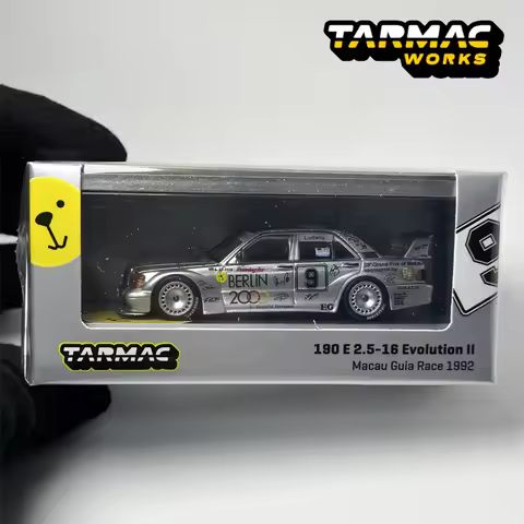 Tarmac Works 1:64 TW 190E 2.5-16 Evolution II Silver alloy car model