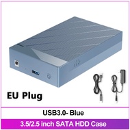 KEBETEME ﻿2.5/3.5" External Storage HDD Case SATA 5Gbps USB3.0 HDD SSD Hard Drive Enclosure Support 