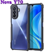 Nova Y70 Shockproof Case Color Edge Back Clear Huawei Y70/Y70 Plus 4G