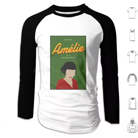 Amelie Movie Poster Hoodie Cotton Long Sleeve Amelie Movie Movie Film Cinema French 2000s Pop Art Gr