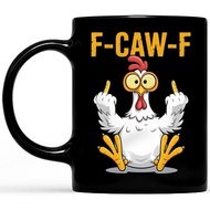 Personalized Name Funny F-Caw-F Chicken FCAWF Chicken Ceramic Custom, Gift For Men, Women, Mug 11oz 