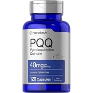 Horbäach PQQ Supplement 40 mg | 120 Capsules | Maximum Strength | and Gluten Free Supplement | Pyrro