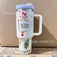 40oz สต็อกถ้วยด้ามจับ Stanley รุ่นที่สอง 304 แก้วเก็บความร้อนสแตนเลสแก้วเบียร์เก็บความเย็นรถร้อน