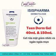 [TEM CTY] Sữa rửa mặt ISIS Pharma Teen Derm Gel 40mL & 150mL - Gel rửa mặt giảm nhờn và ngăn ngừa mụ
