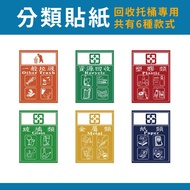 Sorting Stickers Limited to Drag Bins or Stainless Steel Sorting Bins 120L 240L Recycling Tray Bins 