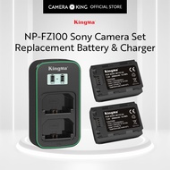 [KingMa] NP-FZ100 Replacement Set / Ultra Fast Charger for Sony Cameras - FZ100 / NPFZ100 / FZ 100