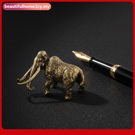[NEW] Brass Woolly Mammoth Sculpture Extinct Animal Copper Figurine for Living Room Shelf Display De