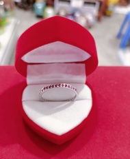 แหวนเงินแท้พลอยสีแดงทับทิมแหวนพิรอดเงินแท้ 92.5%