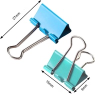 Document Paper Clip, Butterfly Clip 19mm 32mm 50mm, For Office Use, Compact Multi-Colored Metal Clip