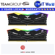 Itw | Teamgroup T-Force DDR5 RAM 48GB (2x24GB) 8000MHz Delta RGB Black (FF3D548G8000HC38EDC01)