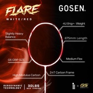 READY STOCK 100% ORIGINAL GOSEN FLARE 4U 84GRAM BADMINTON RACKET/30Lbs/GOSEN/Badminton racket murah/