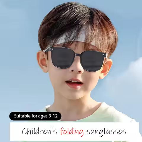 Children's Sunglasses Folding Sunglasses Anti UV Boys and Girls Sunglasses Fashion Big Kids Sunglass