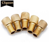 C5GOON 5Pcs F/V To A/V Bike Wheel Tire Transfer Valve Adapter Value Converter Presta To Schrader Bik