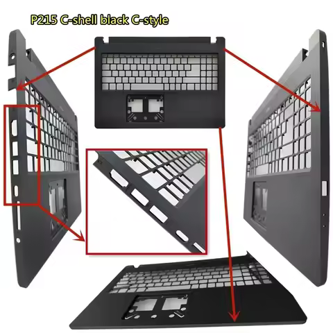 New For TravelMate P215-52 P215-53 P50 N19Q8 Laptop Palmrest/Bottom Case Hinges Black Repalce Cover