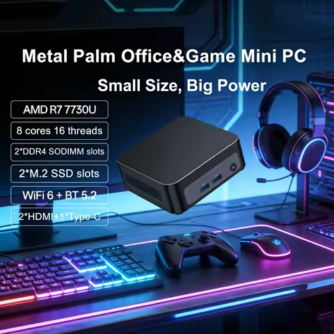 Cheap Mini PC AMD Ryzen 7 7730U 5825U 5800U R5 7530U 5600U CPU DDR4 Offer Powerful Compact Computing