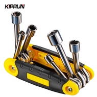 KIPRUN 6 In 1 Folding Nut Driver Set, Hex Nut Driver Set, Folding Socket Wrench, Hand Tool , Steel S