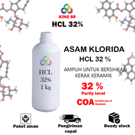 HCL 32% 1 Kg / Cairan Pembersih Kerak Keramik / Porcelain / HCL 32% Murah
