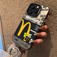Suitable for iphone17pro Phone Case Street Wear Label M Kee Burger Apple 16/15 Color Silver 14 Coupl