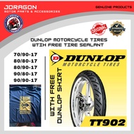 DUNLOP MOTORCYCLE TIRES TT902 WITH FREE DUNLOP TSHIRT AND TIRE SEALANT