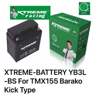 XTREME MOTORCYCLE BATTERY YB3L-BS For TMX155, BARAKO KICK TYPE