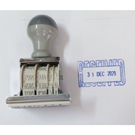 RUBBER DATE STAMP CHOP DATE/RECEIVED/PAID