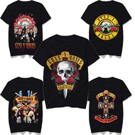2021 New Fashion Rock Guns N Roses Band T-Shirt Men Clothes Black&amp;White Heavy Metal Tops 3D Print Hip Hop Tees Large Size M-3XL