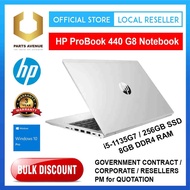 OFFICIAL HP PROBOOK 440 G8 Notebook PC (2Q528AV) HP Laptop i5-1135G7 / 256GB NVME SSD / 8GB RAM Laptop DDR4 Original HP