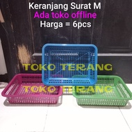 6PCS Multipurpose M letter basket, letter basket, plastic organizer storage