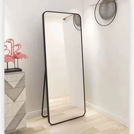 ST-🌊Full-Length Mirror Dressing Floor Mirror Home Wall Mount Wall-Mounted Girl Bedroom Wall Hangings Dormitory Three-Dim