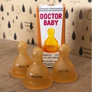 ⚡💓[100%ORIGINAL] DOCTOR BABY NATURAL RUBBER SOFT TEAT NIPPLE /STANDARD NECK/PUTING SUSU VIRAL KUNING