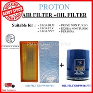 Air Filter Proton Persona Preve BLM FLX Saga New Persona Iriz(PW810704)+ Oil Filter Proton ( PW81157
