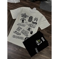 (Large Form)B a p e busy t-shirt made of 2-way cotton with full tag