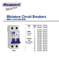 MAXGUARD 32A ~ 63A 2P 6KA TYPE C MCB