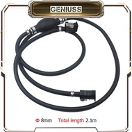 [geniuss.my] Mini Fuel Pump Fuel Line Hose Outboard Boat Engine Petrol Tank Connectors Kit