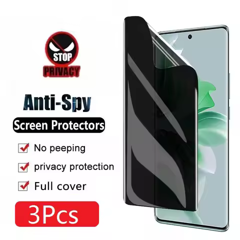 3Pcs Privacy Hydrogel Film For OPPO Realme C67 C55 C51 C53 C35 C25S C25Y C21Y C30S 12 11 10 11X 9 8 