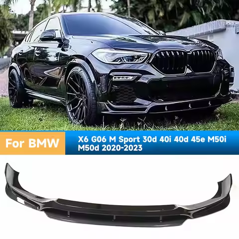 Car Front Bumper Spoiler Lip for BMW X6 G06 M Sport 30d 40i 40d 45e M50i M50d 2020-2023 Lower Splitt