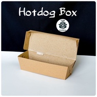 (isi 10) Hot Dog Hotdog Box/Chocolate Kraft Rice Box Bread Box