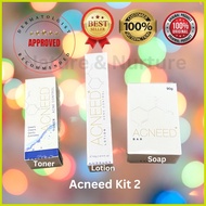 ― ↗ ✷ ⚠ ACNEED FOAM WASH, TONER, LOTION
