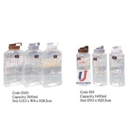 Transparent Plastic Water Bottle / Juice Container with Handle & Flip Cap – 1.4L / 2.1L