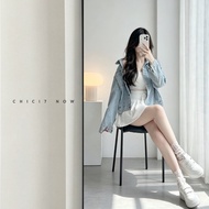 Chic17 Ready Stock | M51-Washed Light Blue Normal Version Denim Jacket