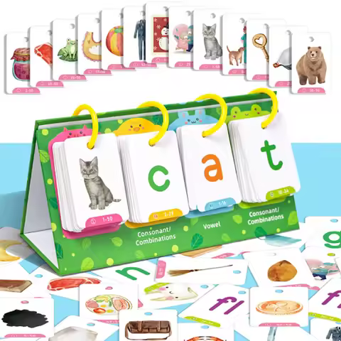 Kids Montessori English Word Lists Cards CVC Words Flashcards Phonics Sight Words Learning Tool Spee