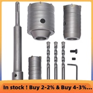 Concrete Hole Saw Kits SDS Plus Shank Wall Hole Cutter Cement Drill Bit Sets(30, 40, 60mm), with 220