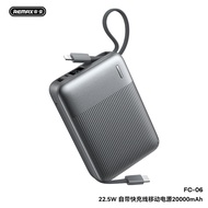 Pin sạc dự phòng REMAX FC-06 20000mAh USB-A / TypeC PD / TypeC cáp Out 22.5W LN 12W Thiết kế nhỏ gọn