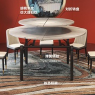Round Table Turntable Round Table Foldable Dining Table Hotel Thickened Round Household Hotel Table 