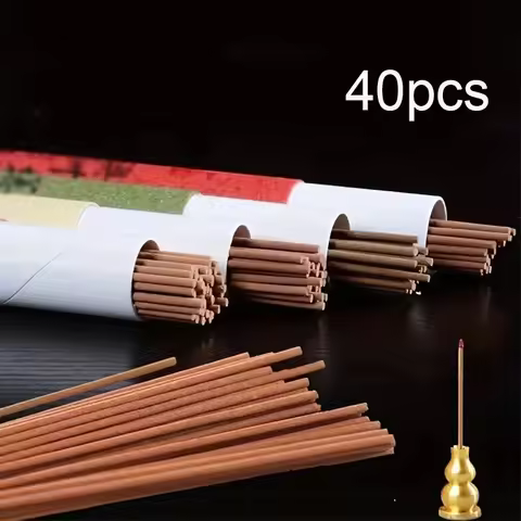 40Pcs Home Incense Stick Natural Sandalwood Incense Sticks Aroma Blessing Ceremony Pray Buddha Incen