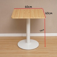 YiFeng โต๊ะกาแฟ โต๊ะรับประทานอาหาร ลายไม้ (เฉพาะโต๊ะเท่านั้น!!!) โต๊ะไม้โครงขาเหล็ก แข็งแรง 3309